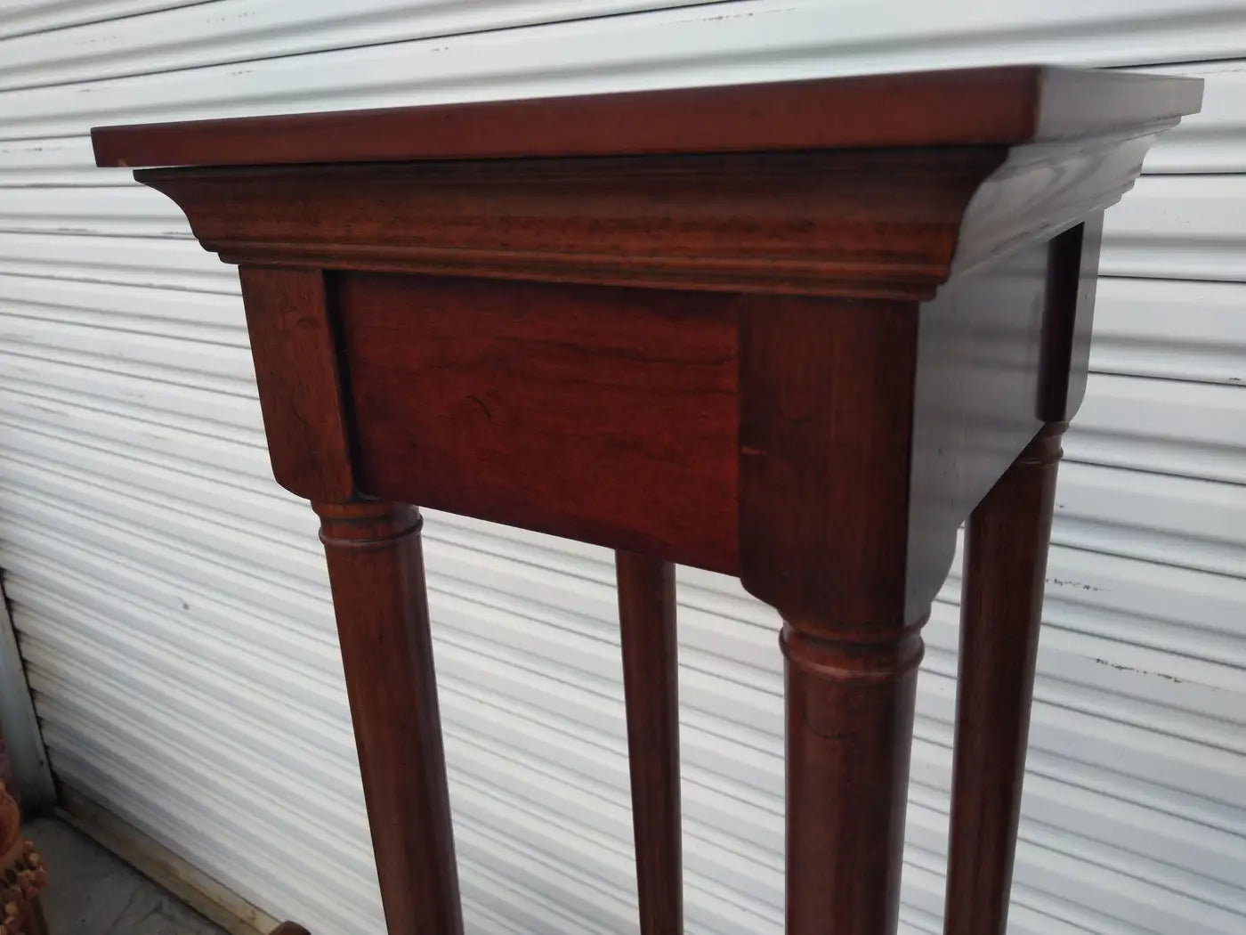 Mahogany pedestal with square top for decor or art