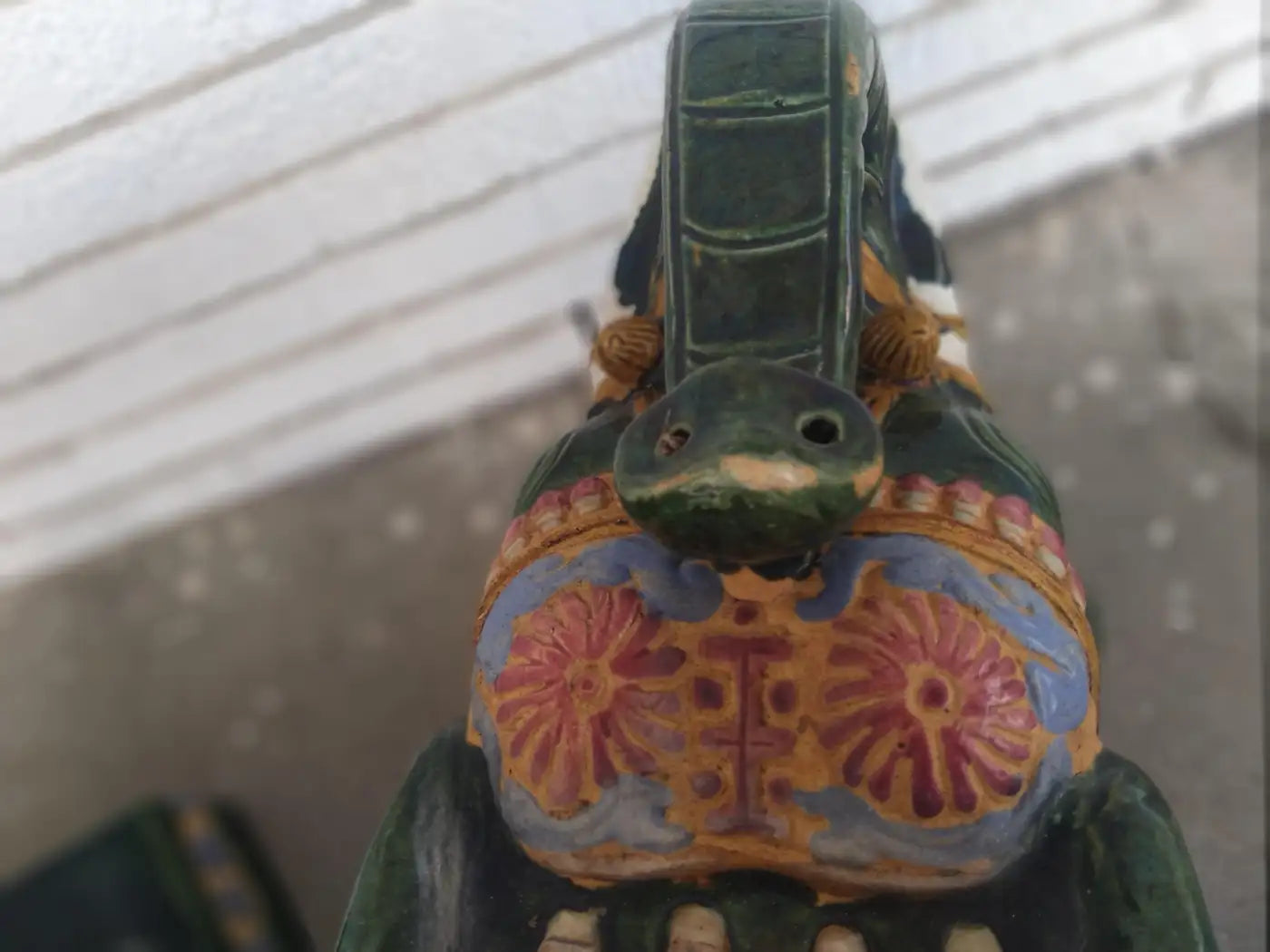Pair of Hand Painted Elephant Garden Stools