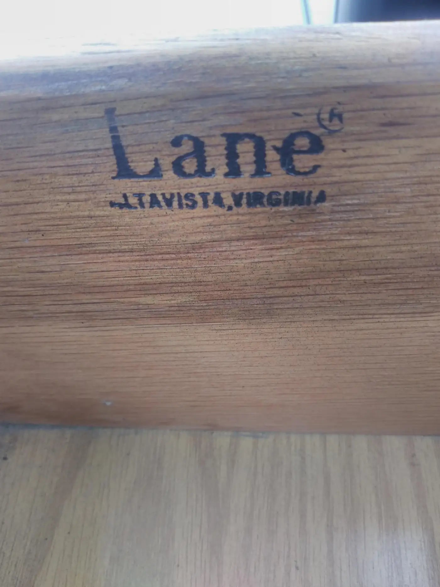 Pair of Lane Furniture Black Lacquer and Brass Nightstands
