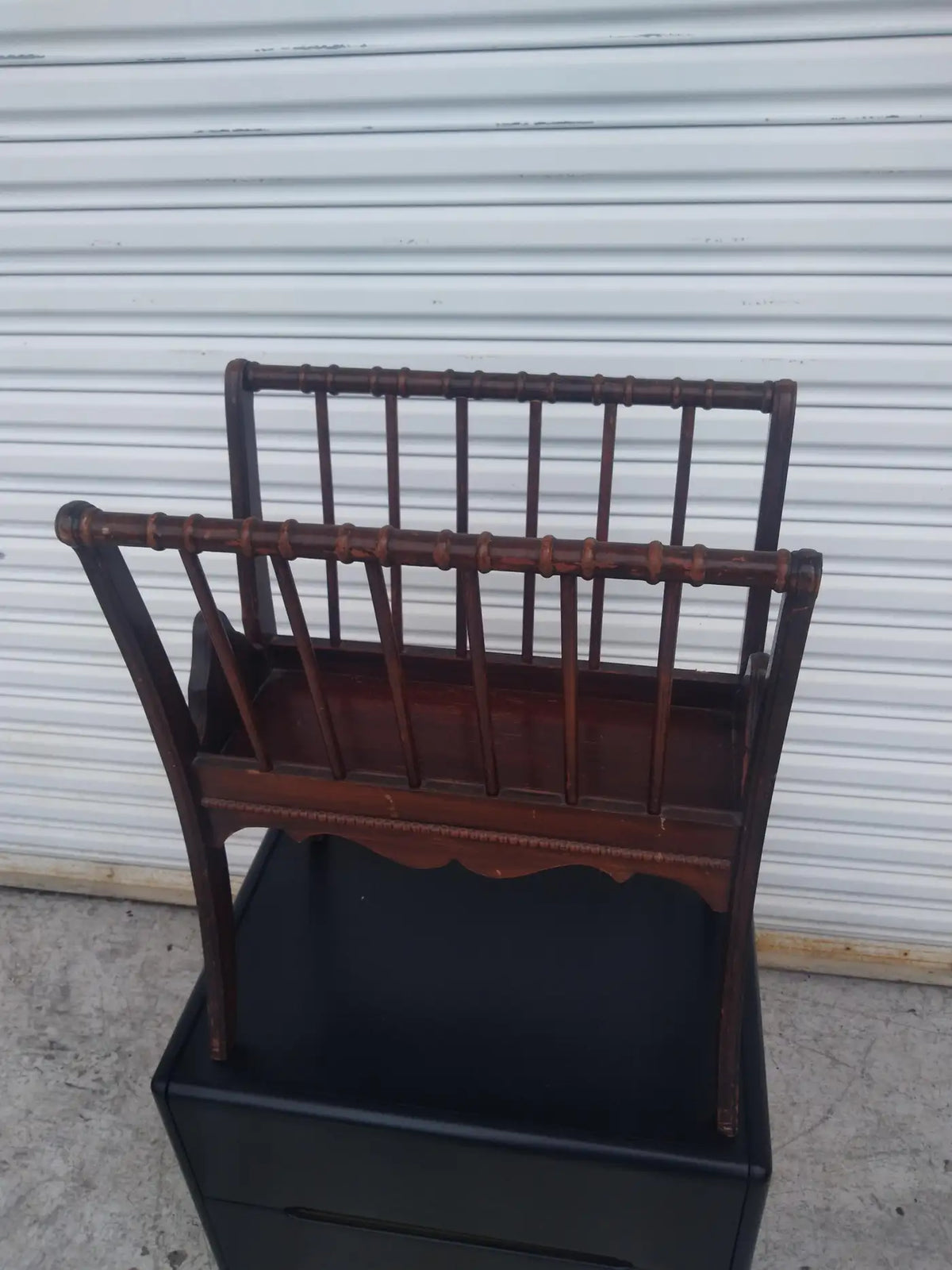 Retro Rack Furniture Vintage Regency Style Mahogany Magazine Rack | Metro Retro Furniture ...