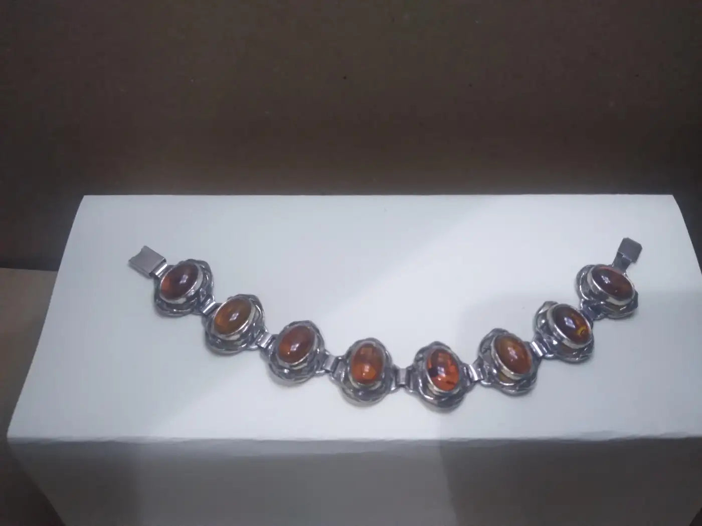 Gorgeous Amber and .925 Sterling Silver Bracelet