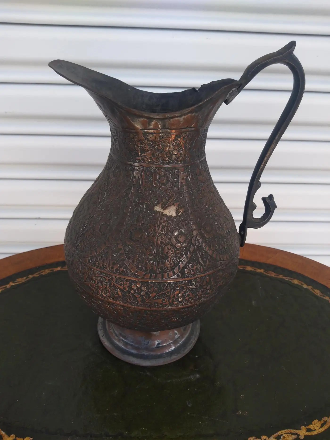 Hand-Crafted Metal Middle Eastern Pitcher | Metro Retro Furniture ...