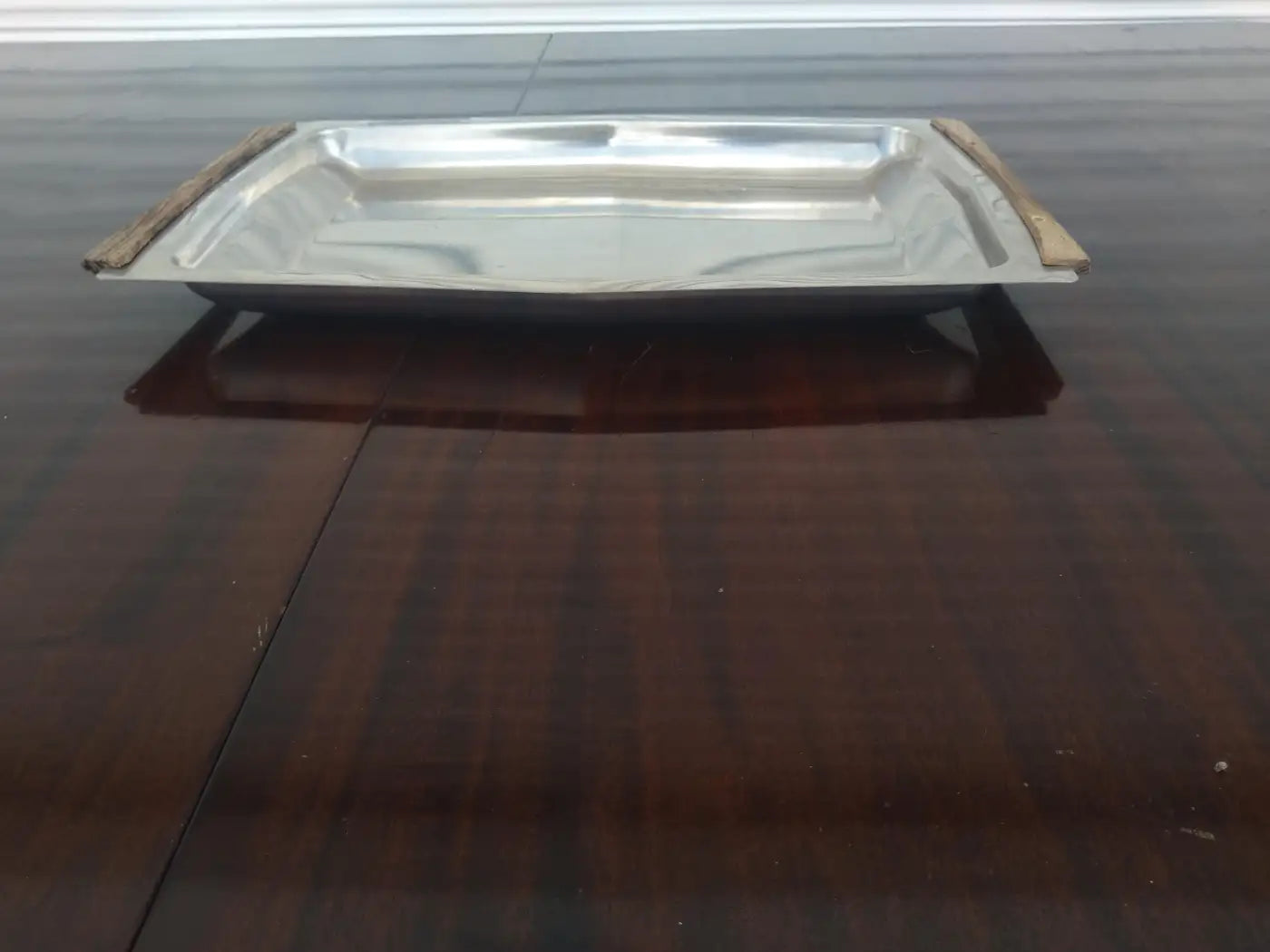 Retro Cultura serving tray with teak handles