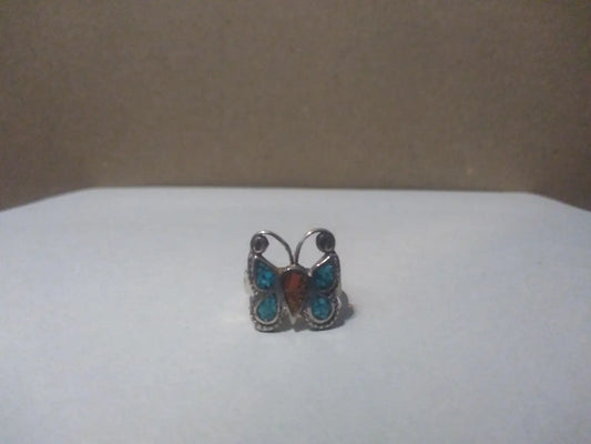 Handcrafted sterling silver butterfly ring