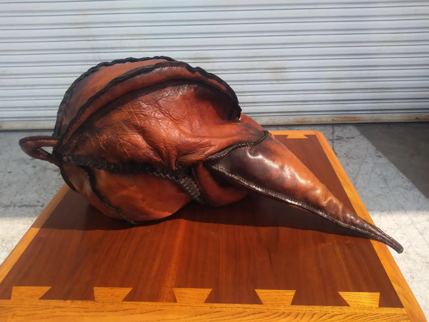 Deru Style Abstract Leather Sculpture