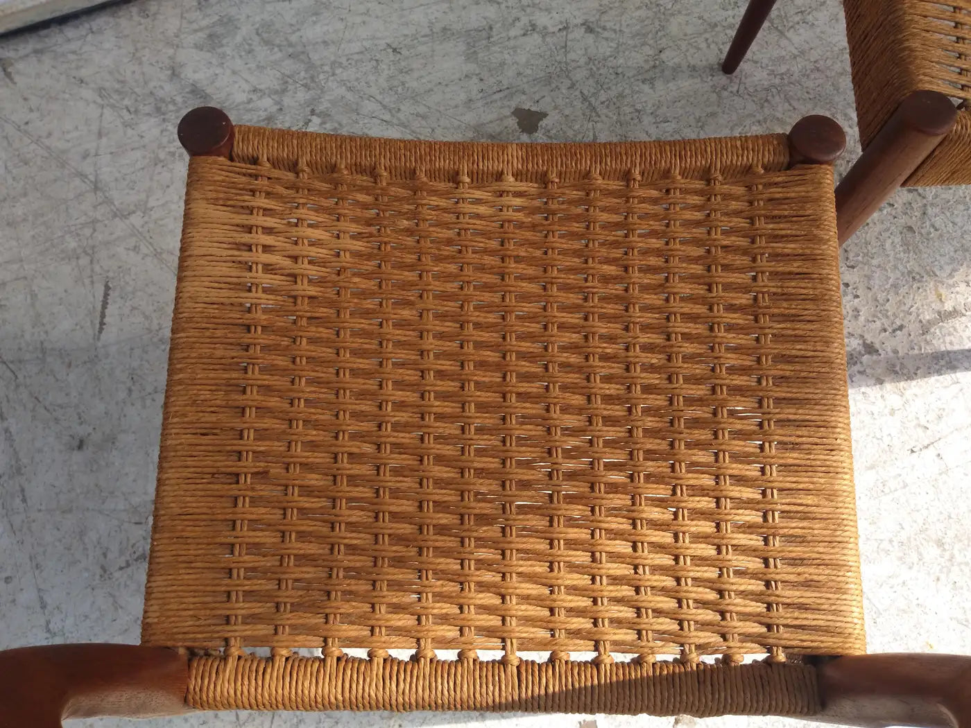 Set of 6 Arne Hovmand Olson Teak with Papercord seat Dining chairs
