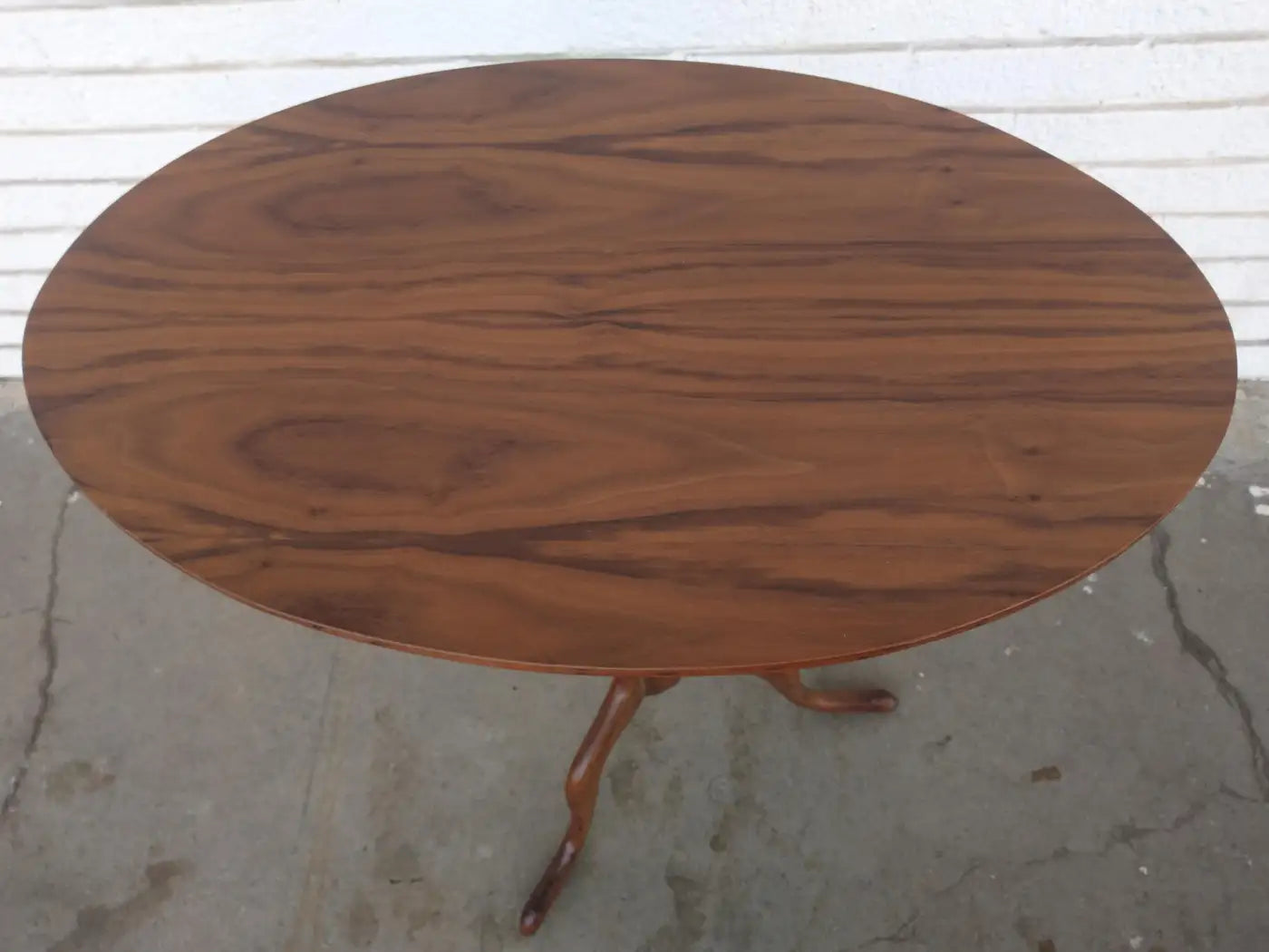 Tilt top candle table from 1800s