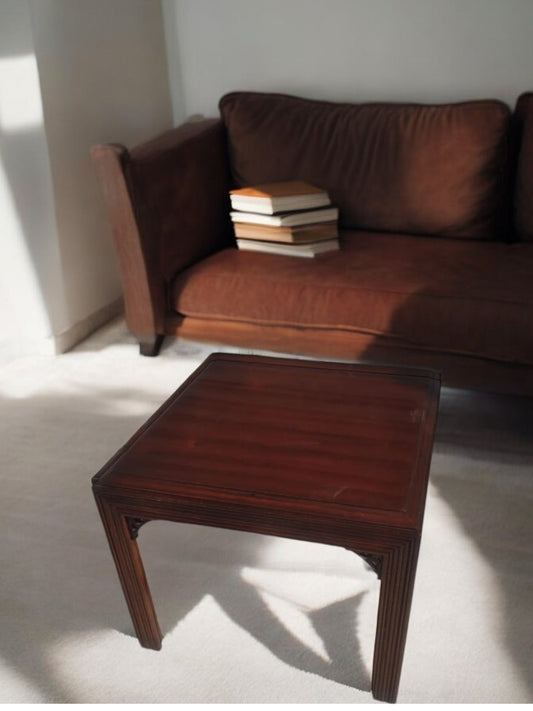 Lane Furniture walnut pencil reed side table