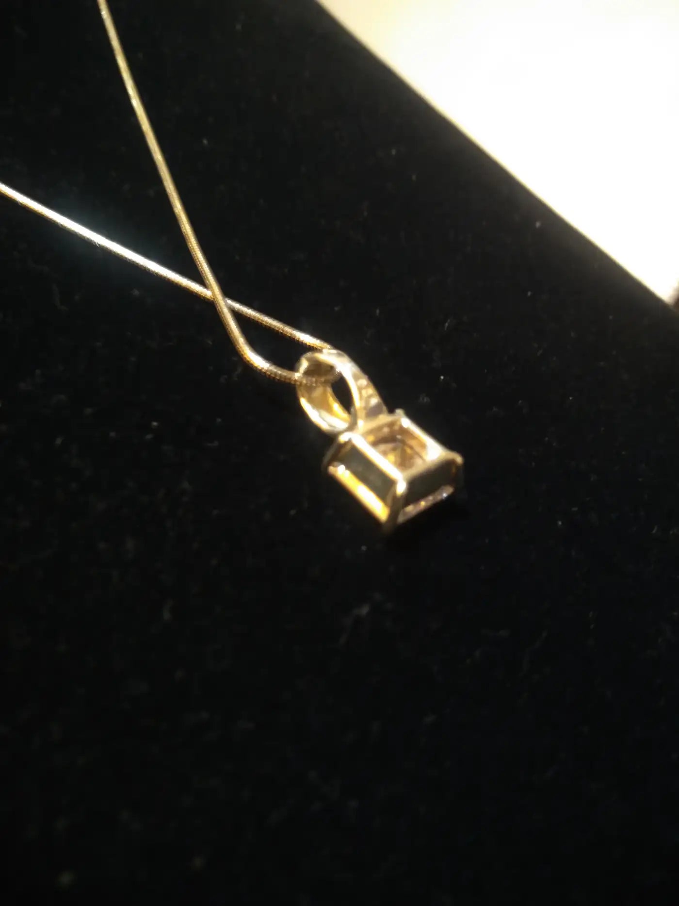 7ct princess cut cubic zirconia silver necklace