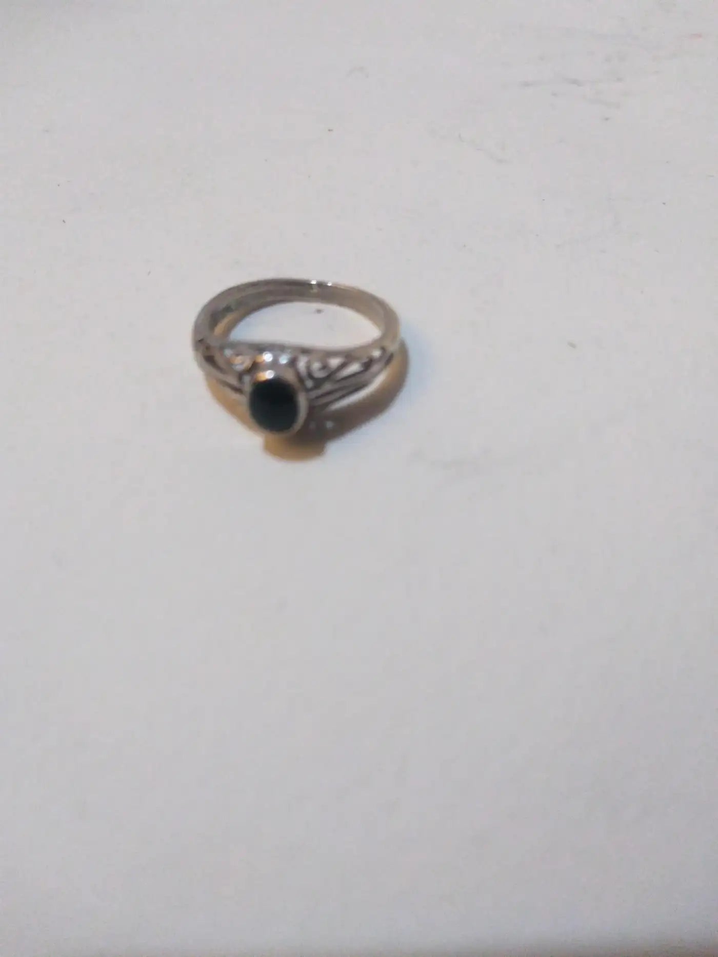 Bold green gemstone ring in sterling silver