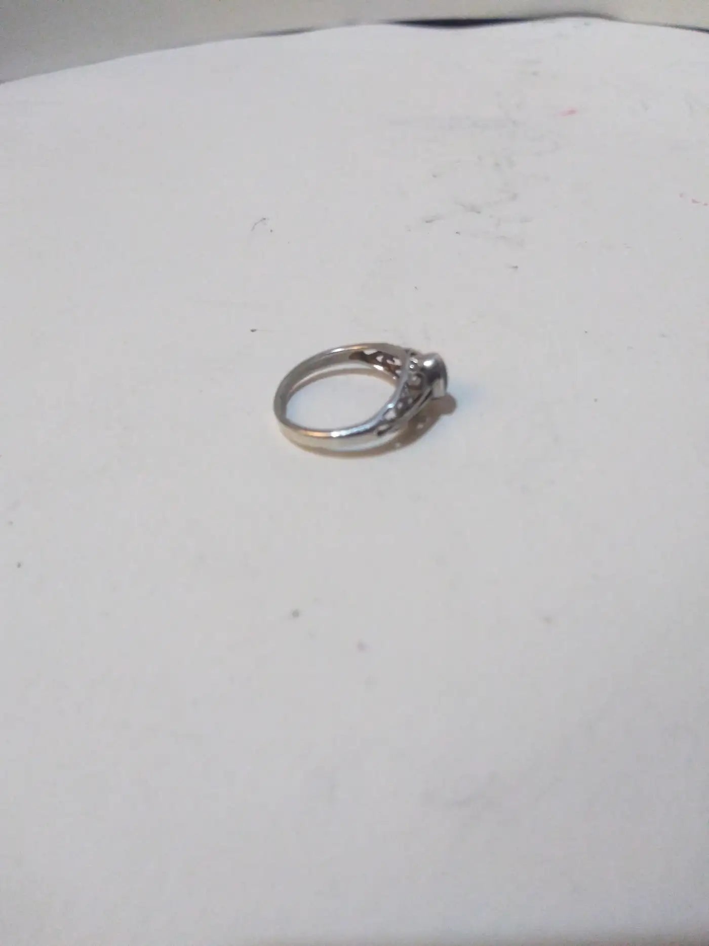 Handmade sterling silver ring with druzy stone