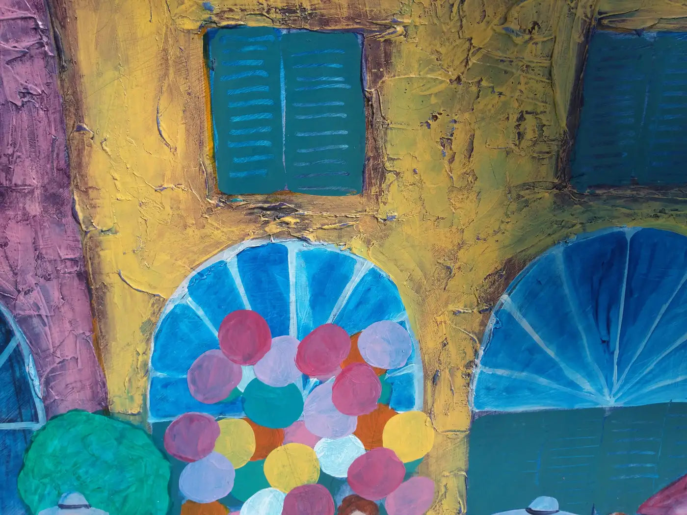 Original Jim Hill Acrylic on Canvas City Street Scene