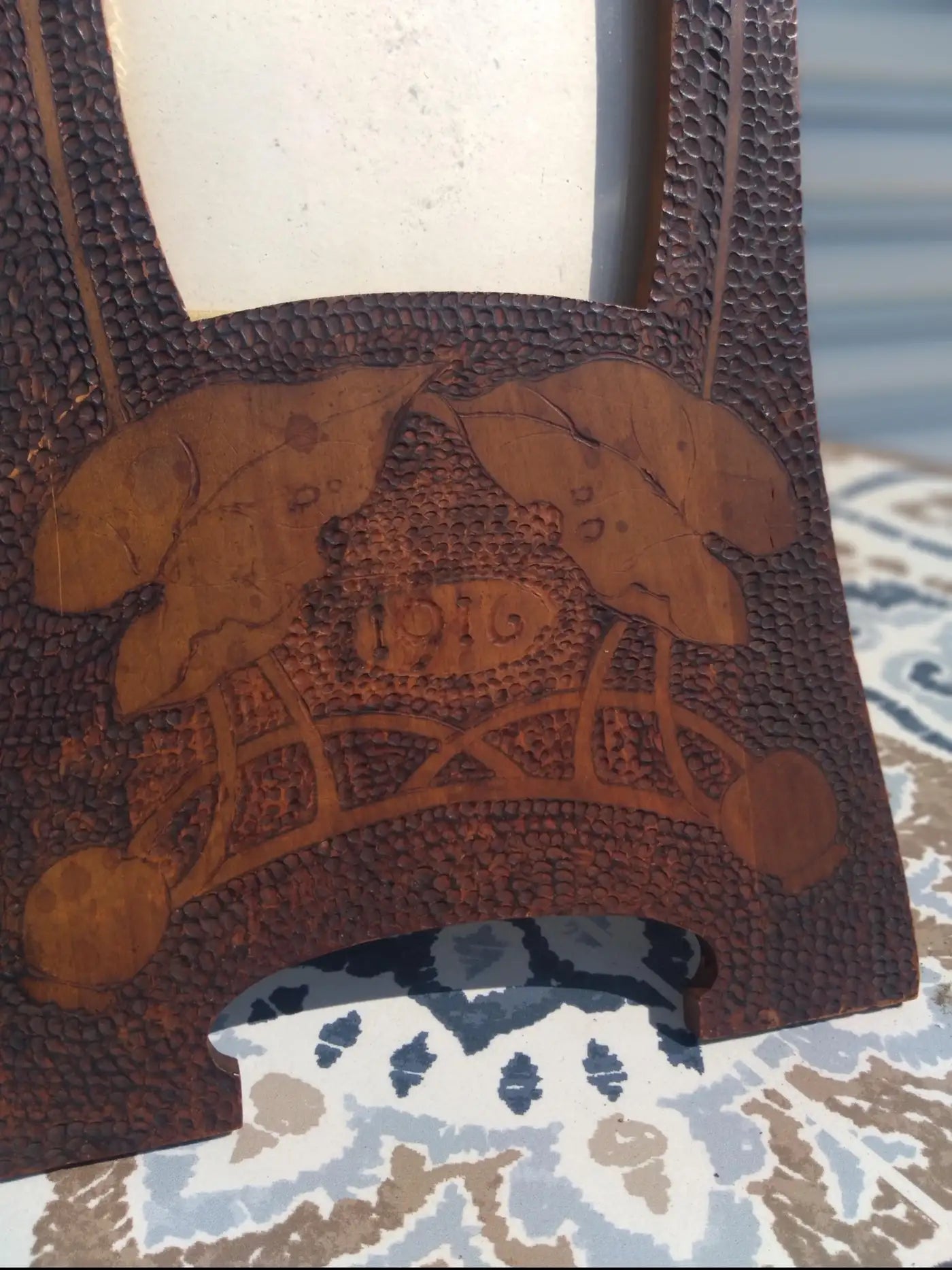 19th Century Hand Carved Photo Picture Frame