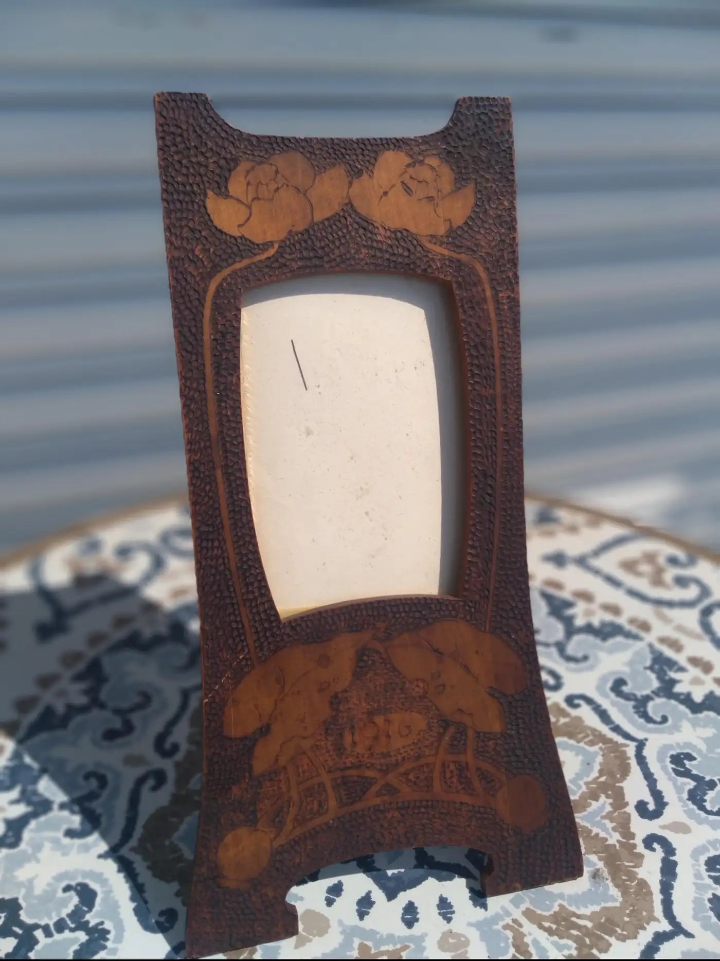 19th Century Hand Carved Photo Picture Frame