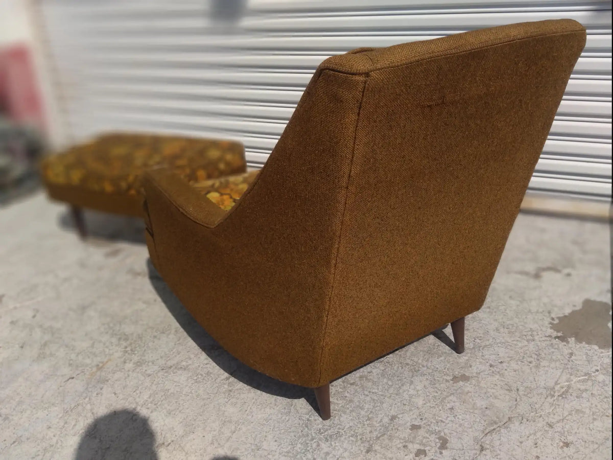 Schnadig Adrian Pearsall Style Lounge Chair and Ottoman