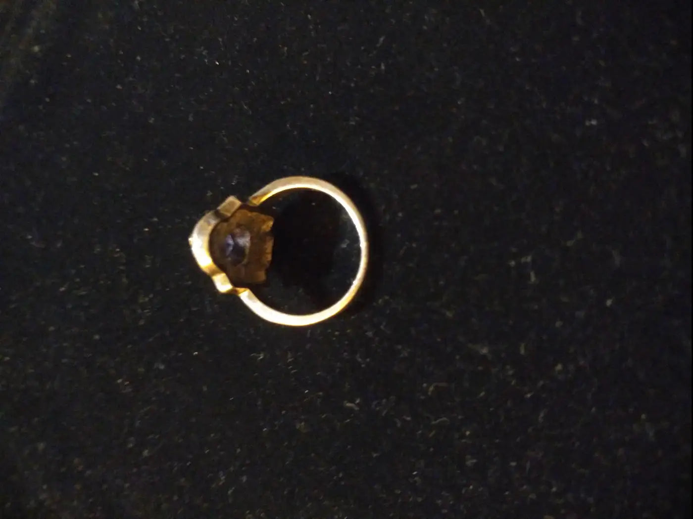 Amethyst gemstone ring in silver setting