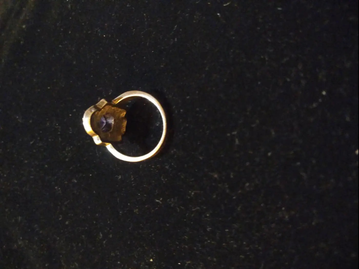 Antique style sterling silver amethyst ring