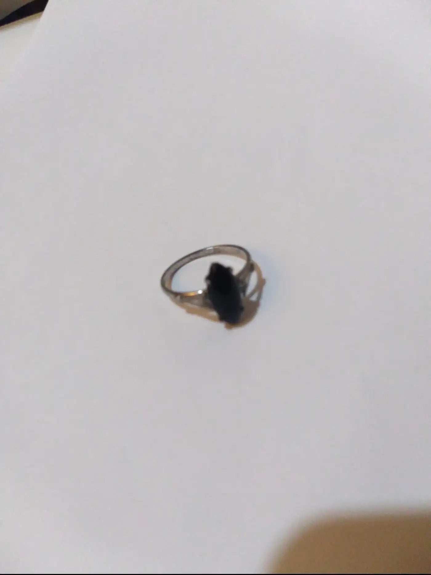 Sterling Silver and Onyx Ring size 8