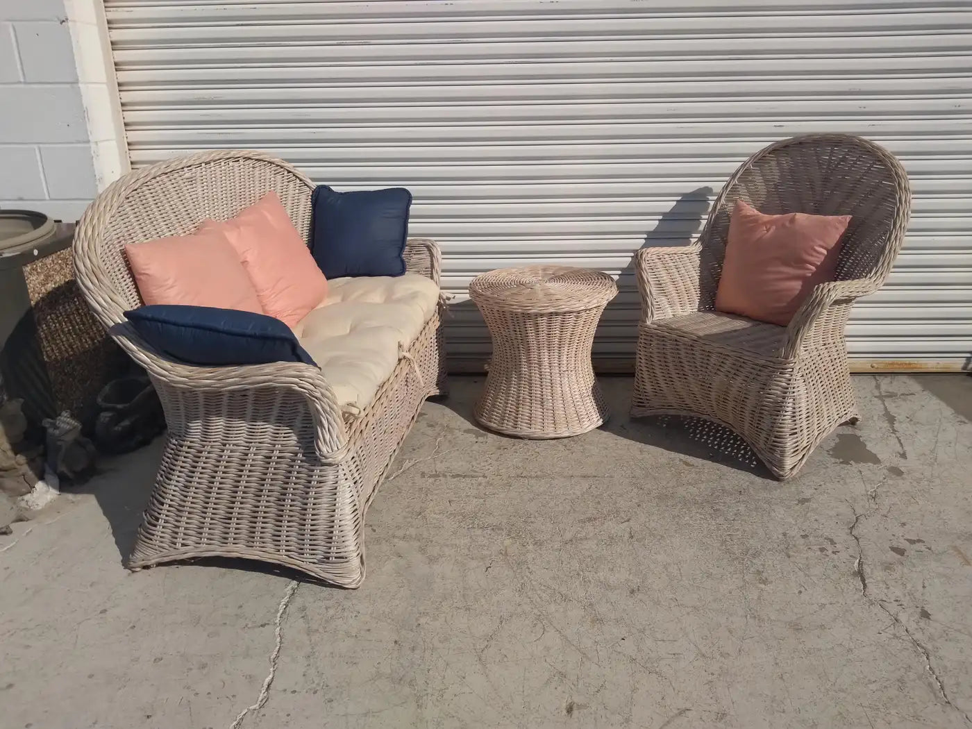 Boho Chic Bamboo and Rattan Lounge Chair