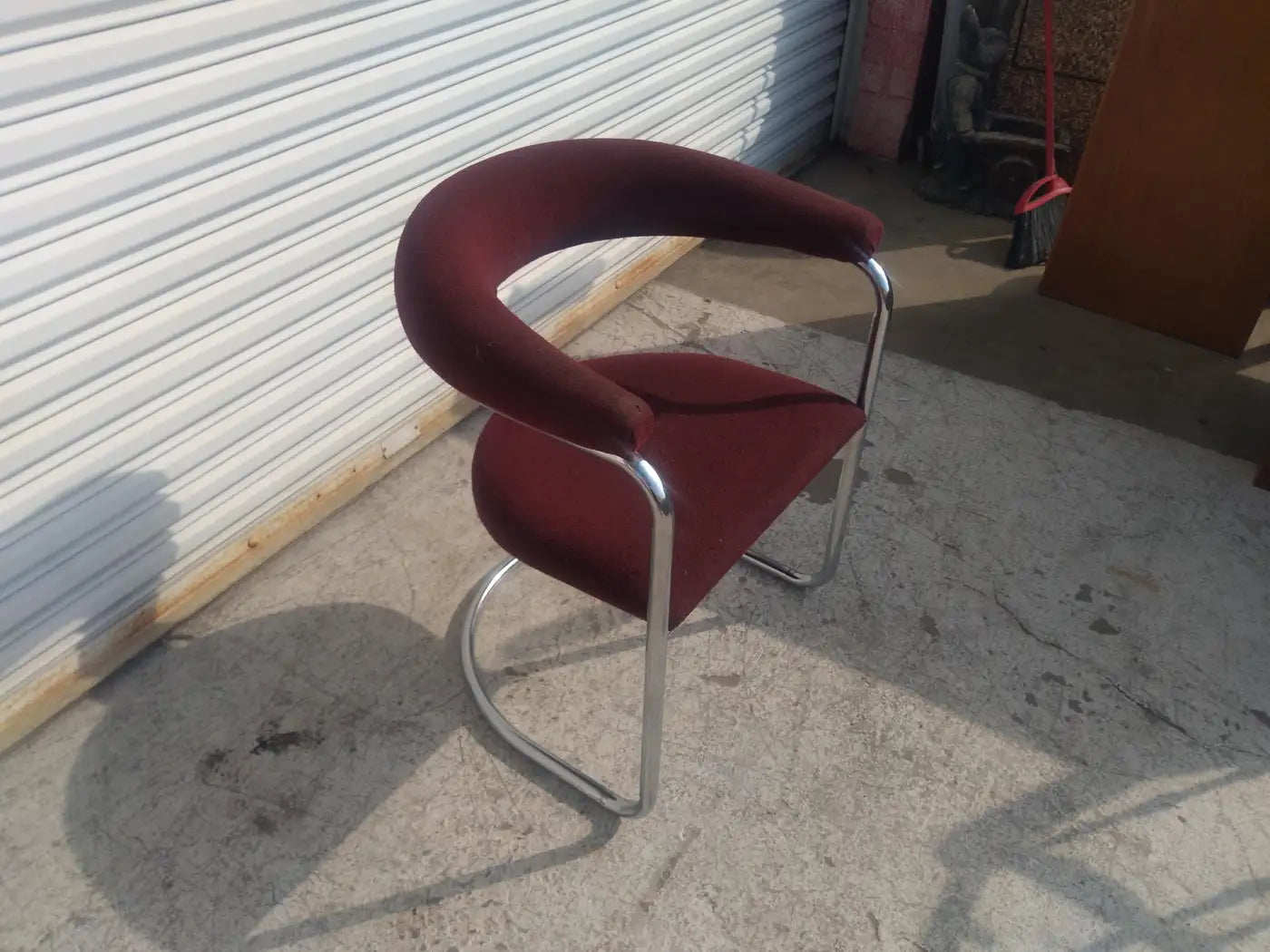 Mid-century modern cantilever chrome chair by Thonet