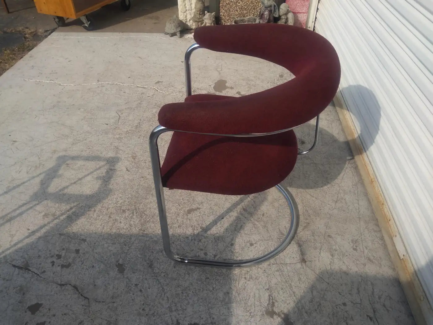 Designer Anton Lorenz chrome cantilever armchair