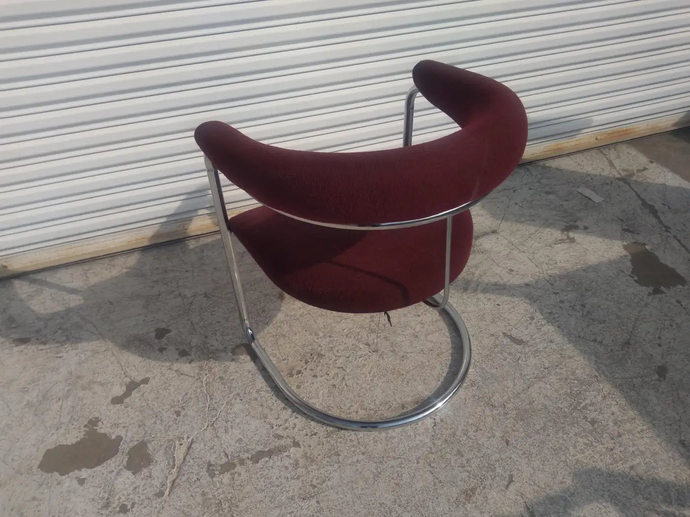Retro Thonet chrome armchair with cantilevered base