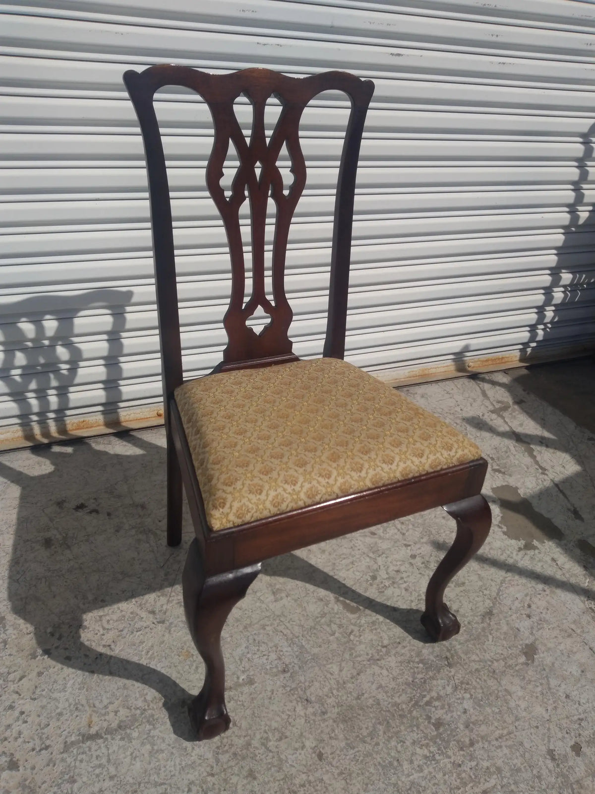 Set of 6 Walnut Chippendale Ball & Claw Style Dining Chairs
