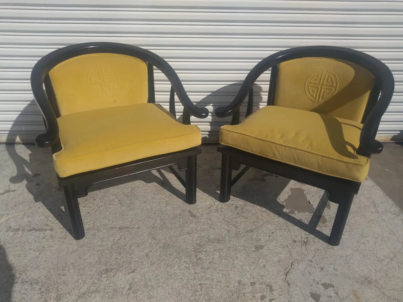 Vintage pair of Ming style Chin Hua lounge chairs