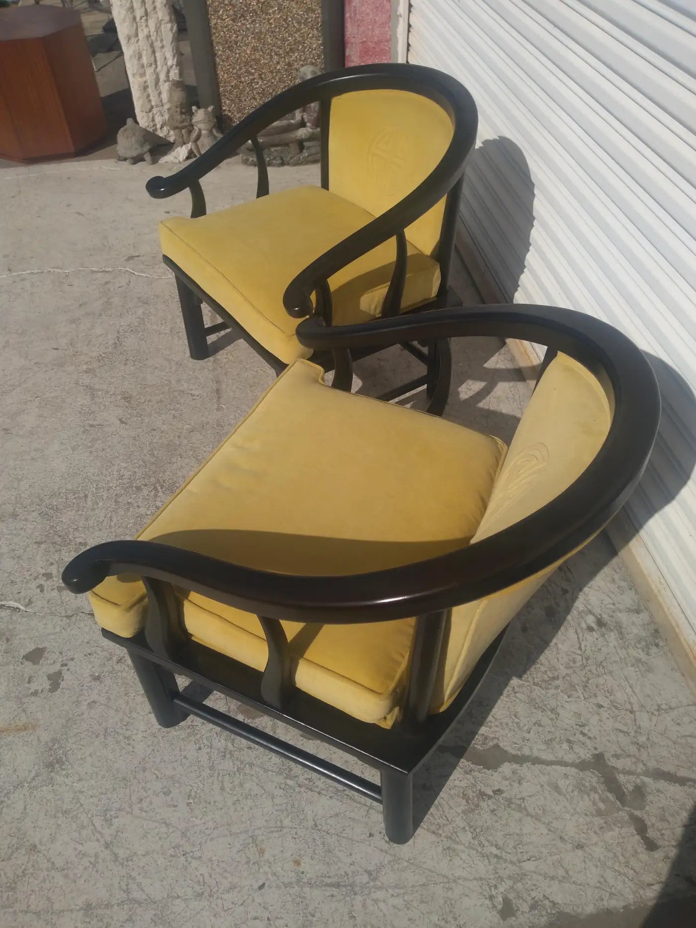 Ming style Century Furniture horseshoe lounge chairs