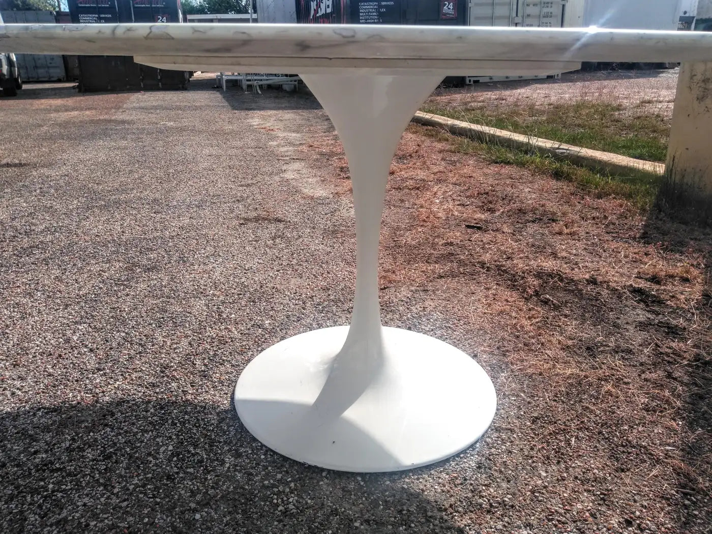 60" Marble Top Saarinen Style Tulip Dining Table