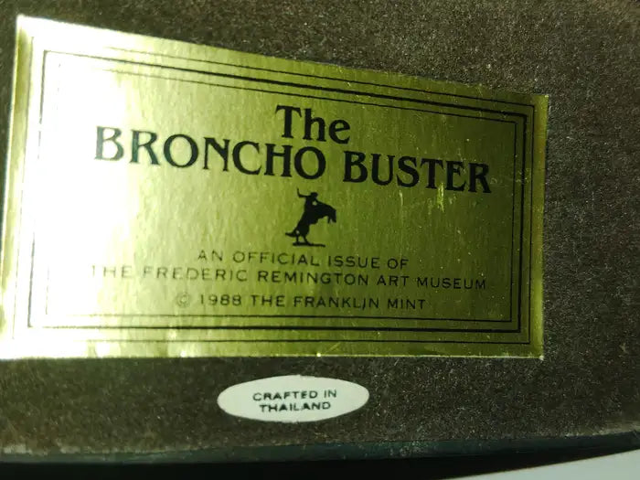 Bronco Buster Handcrafted in Thailand