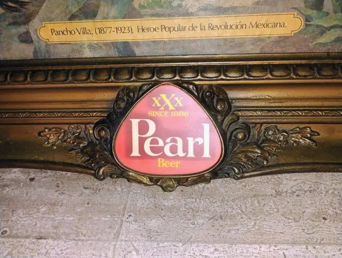Vintage Pearl Beer Framed Advertising Sign
