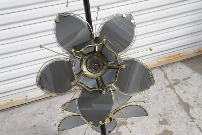 Vintage Tiffany 3 light lotus floor lamp