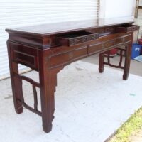 7ft Chinese Chippendale Console or Bar