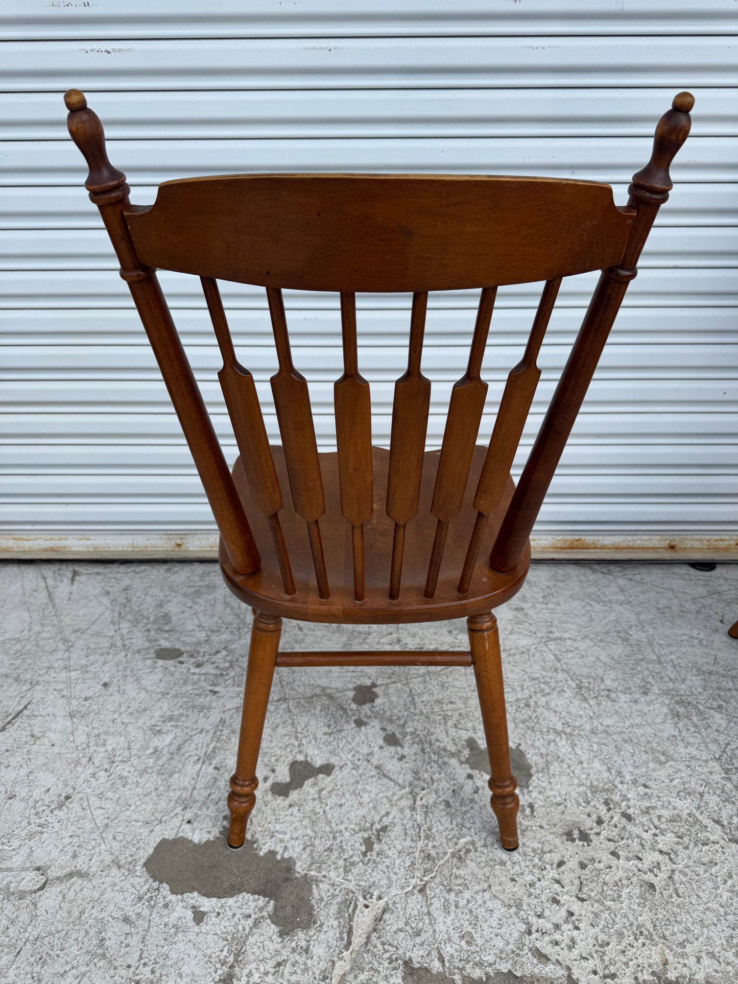 Pair of Tell City Furniture Hard Rock Cattail Back Dining Chairs
