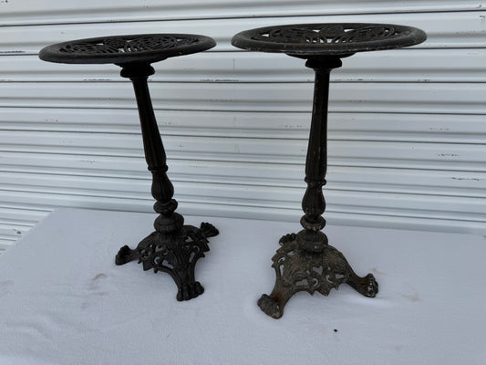 Set of Vintage Victorian Cast Iron Plant Stands