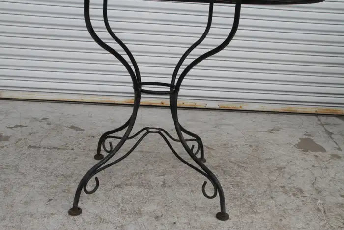 Metal patio table set