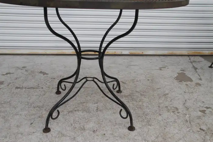 Metal patio table set