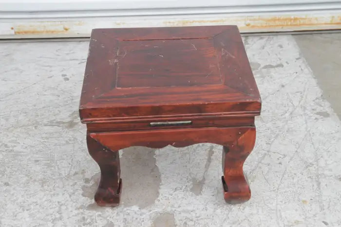 Wood footstool