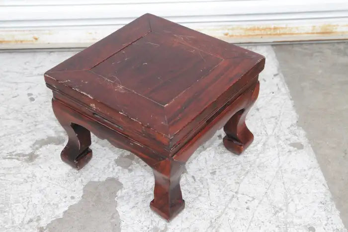 Wood footstool