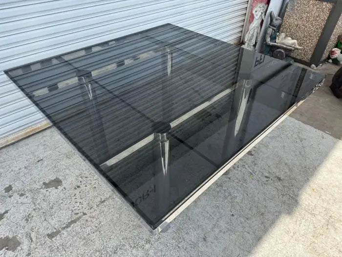 Tobia Scarpa for Gauvina "Andre" Dining Table w/ Smoked Glass Top