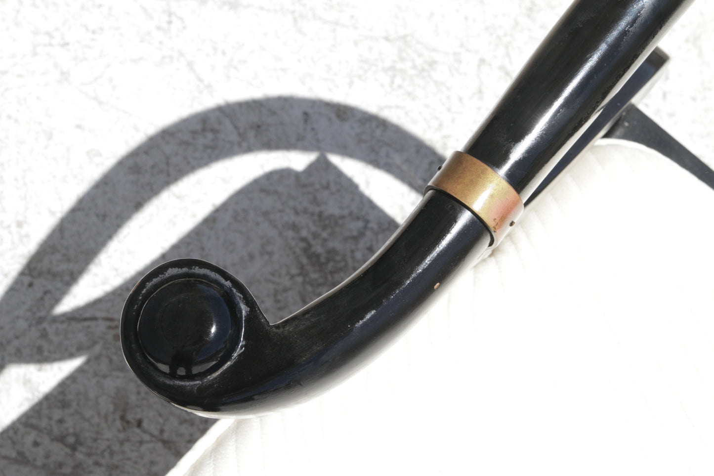 Asian Modern Black Lacquered Horseshoe Back Lounge Chair