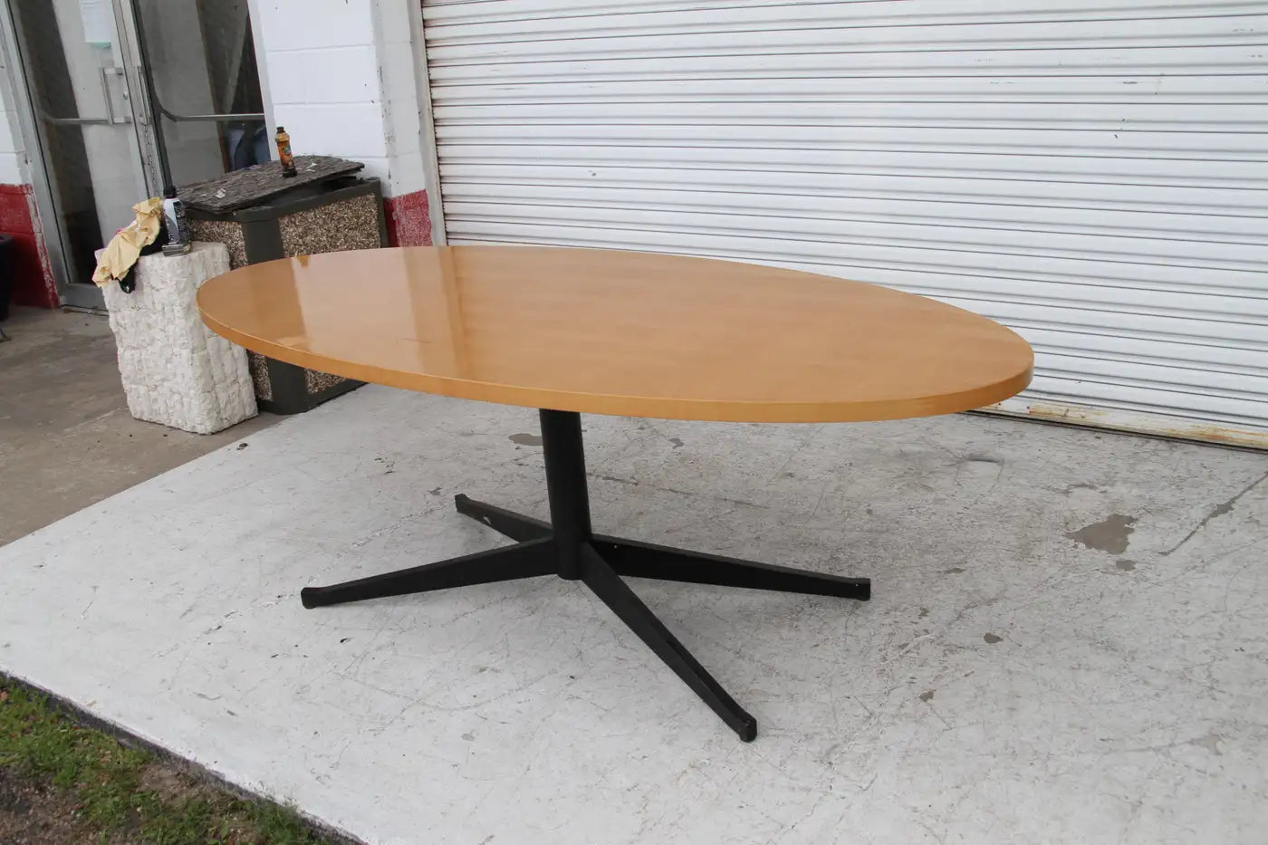 7' Maple Steelcase Dining Conference Table | Metro Retro Furniture ...