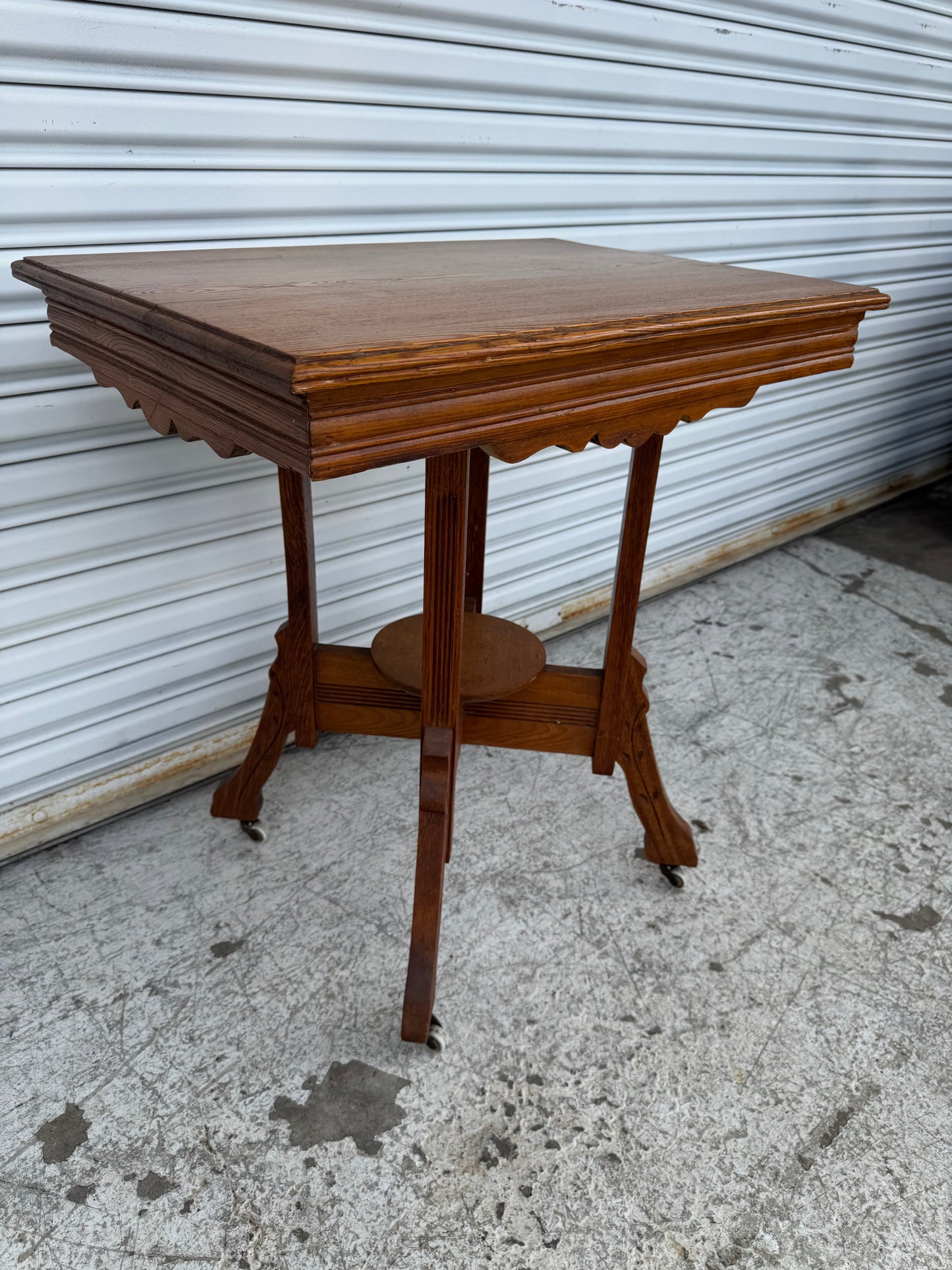Antique Victorian Carved Wood Parlor Side Table