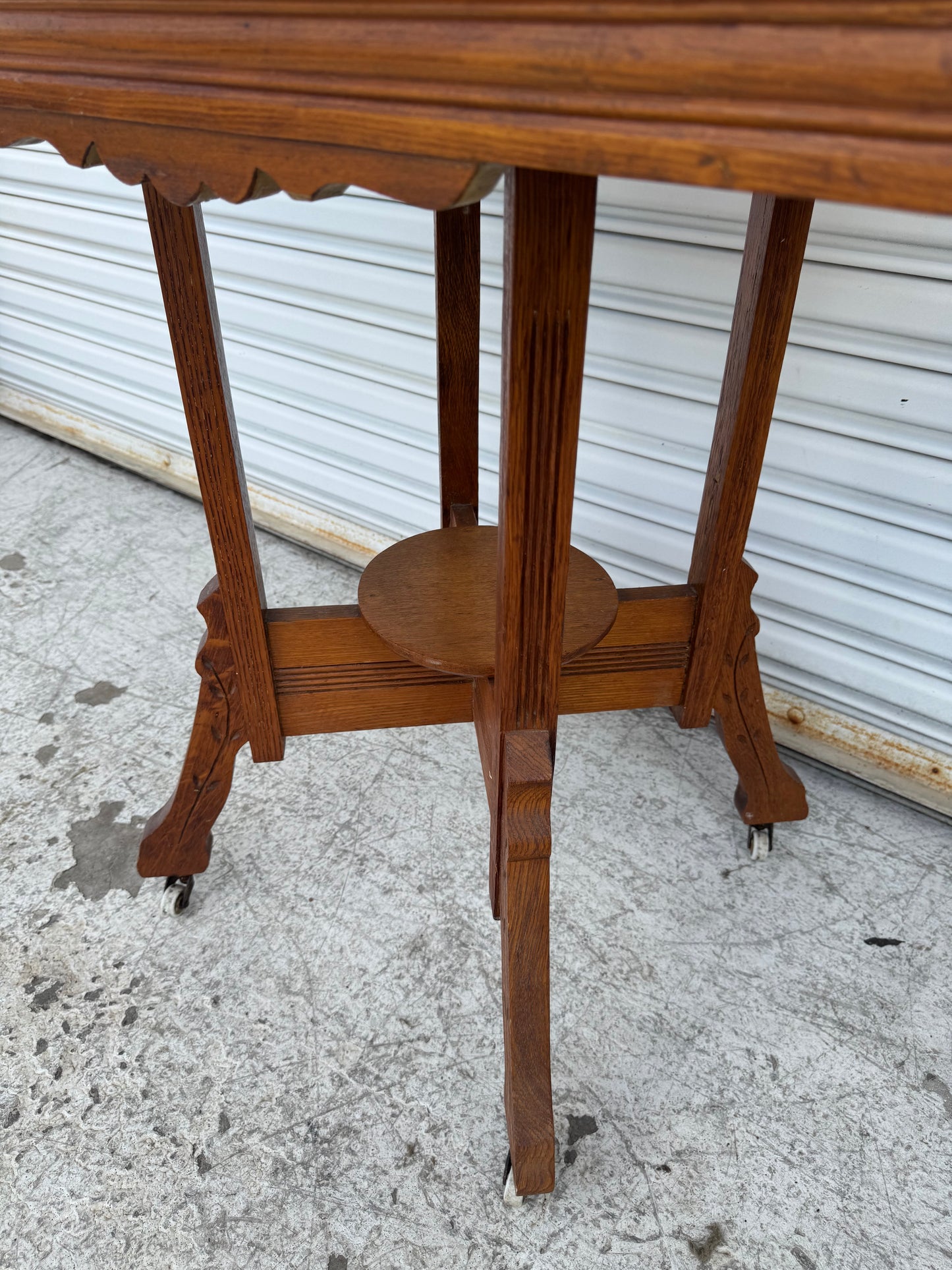 Antique Victorian Carved Wood Parlor Side Table