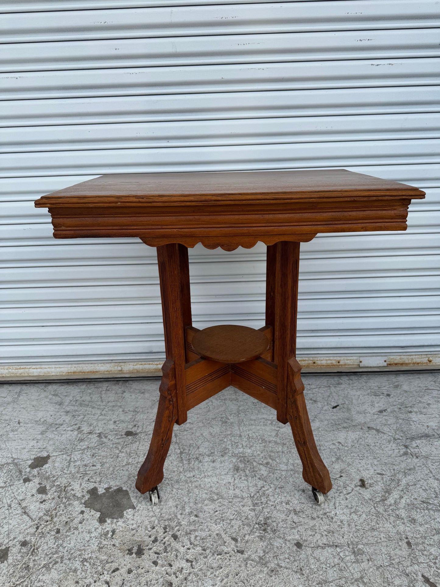 Antique Victorian Carved Wood Parlor Side Table