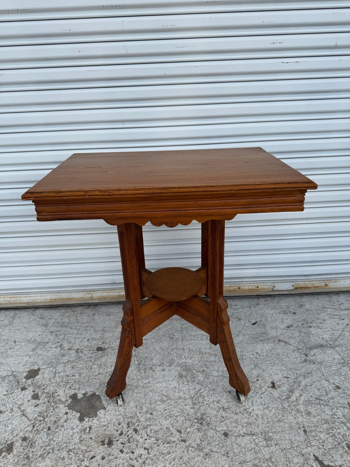 Antique Victorian Carved Wood Parlor Side Table