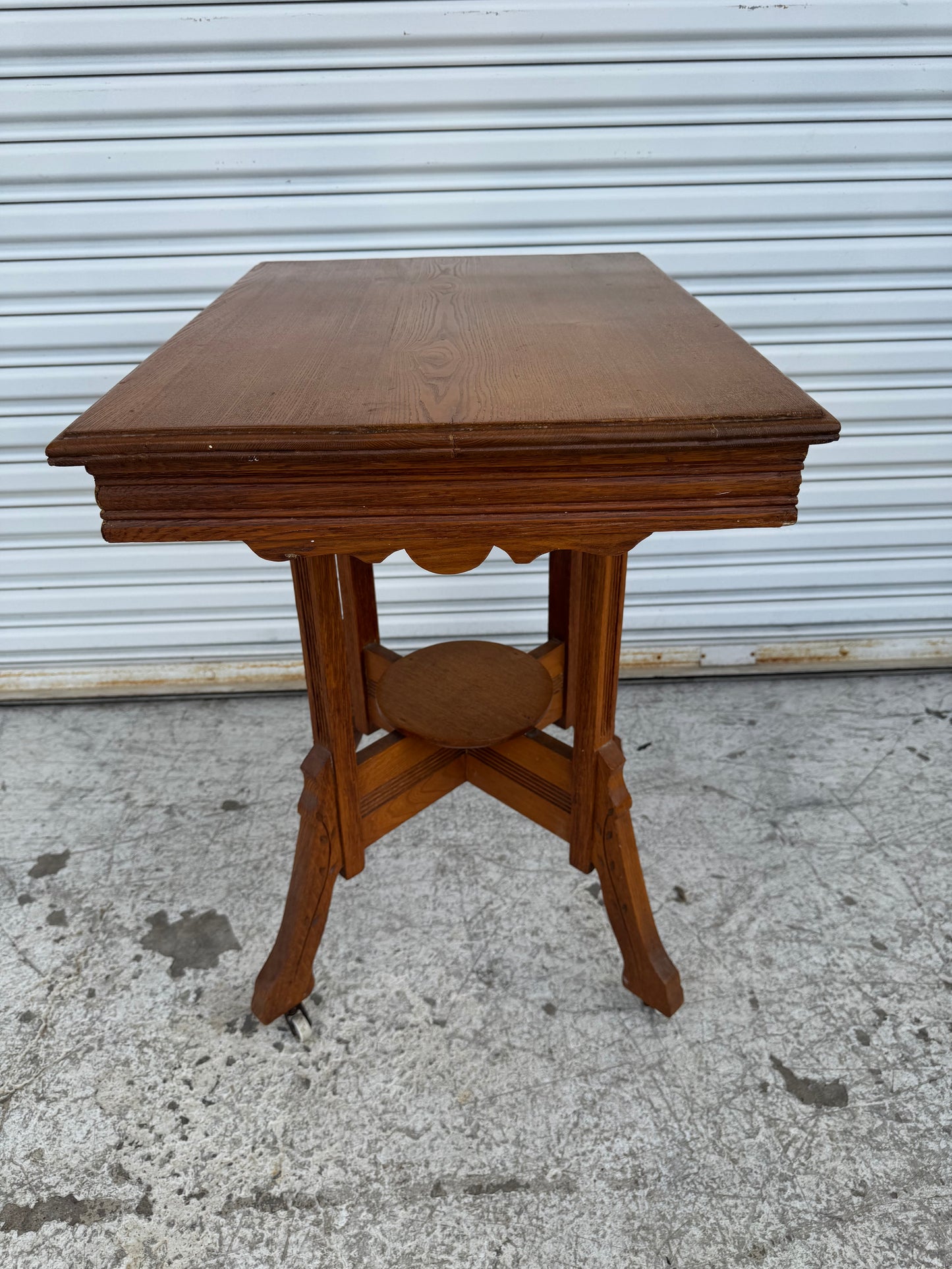Antique Victorian Carved Wood Parlor Side Table