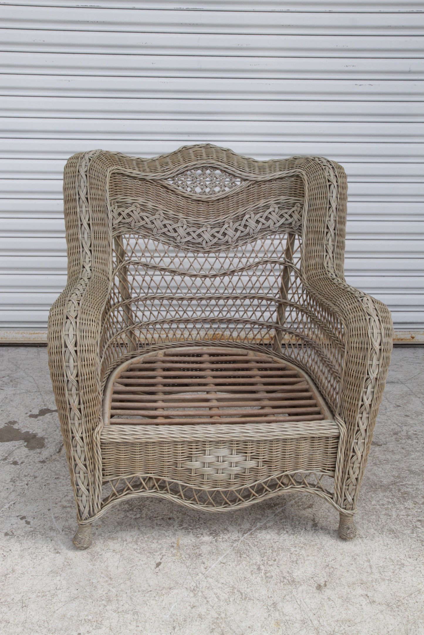 Early 20th Century Vintage Wicker Chair Set of 3