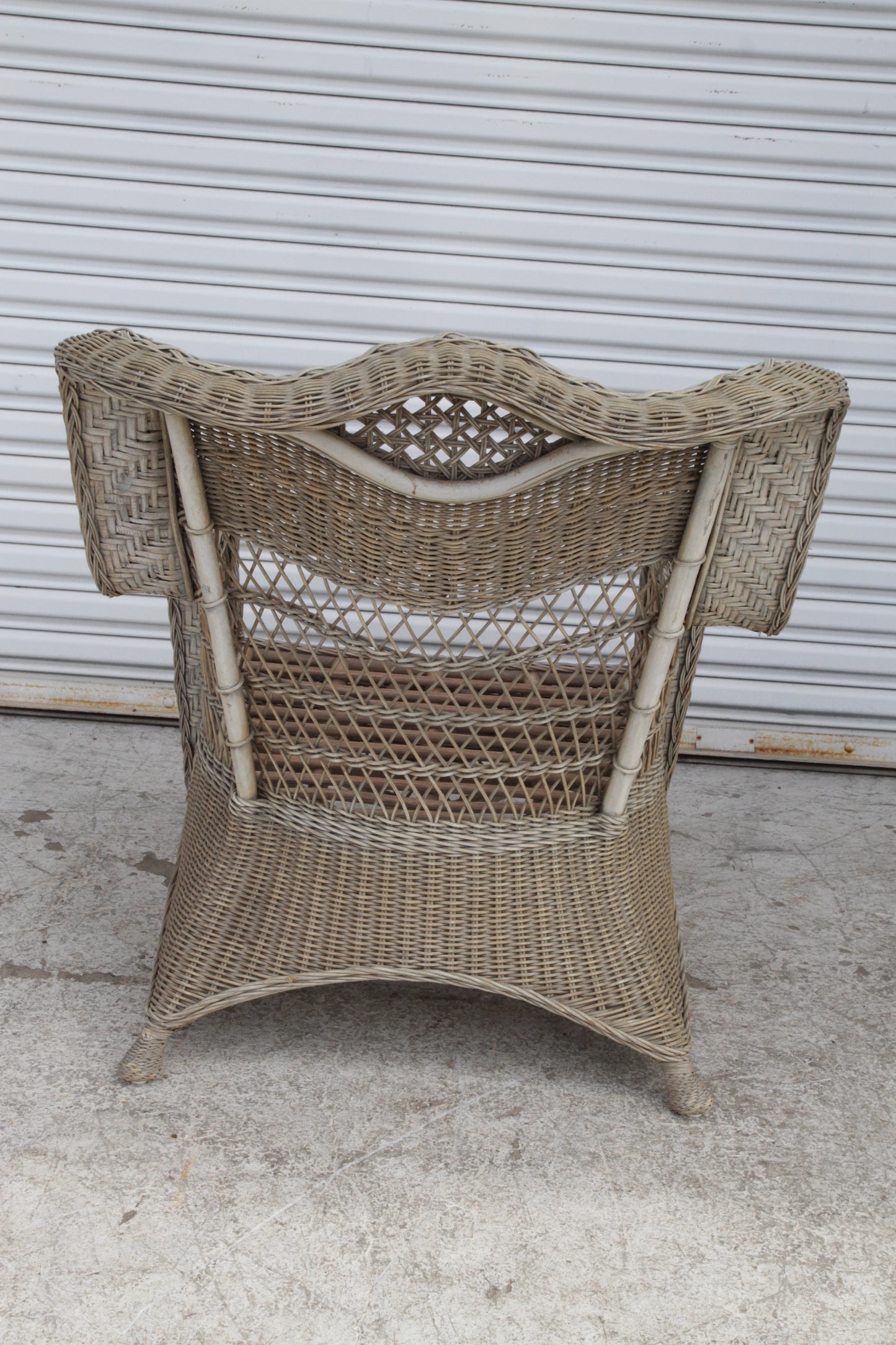 Early 20th Century Vintage Wicker Chair Set of 3